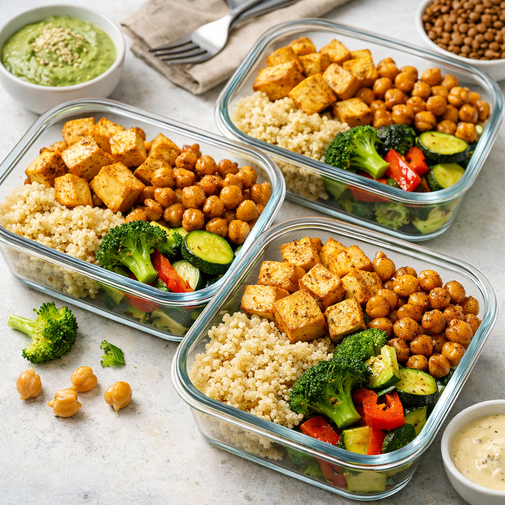 High-protein – vegan meal prep bowls(30g + protein)