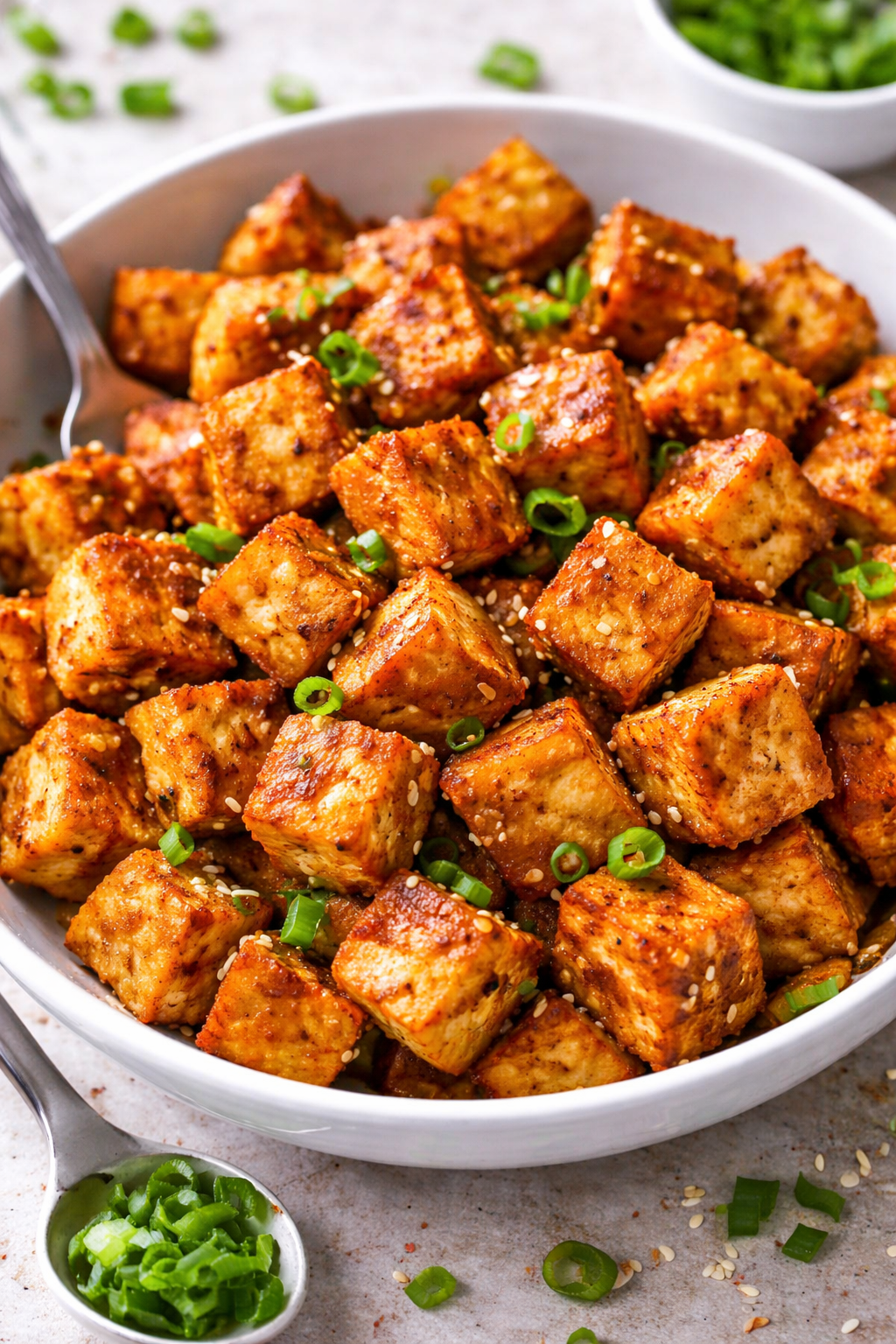 High- Protein crispy baked tofu(vegan)